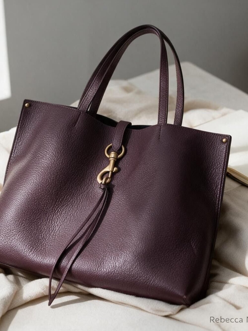 Rebecca Minkoff Megan Pebbled Leather Tote - Plum / Port Wine